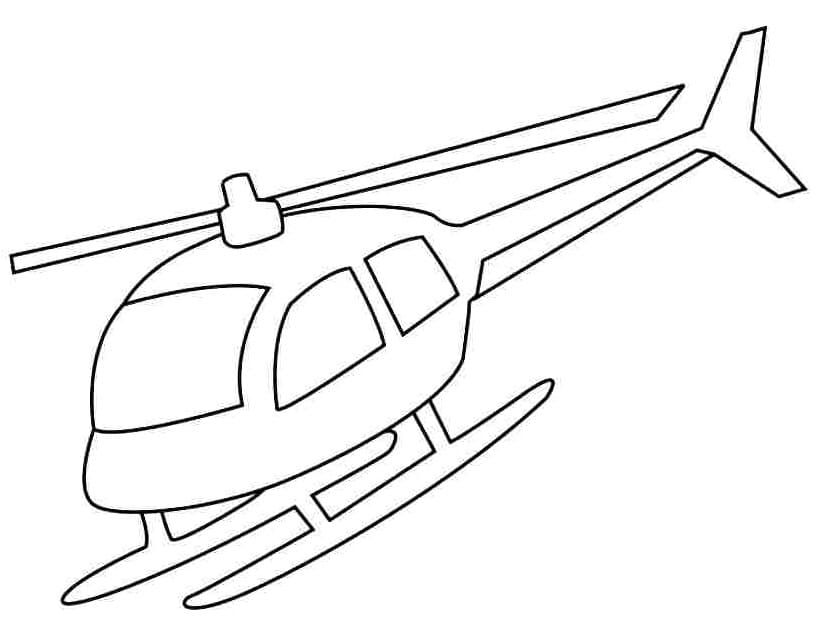 Sehr Einfacher Hubschrauber Ausmalbilder Kostenlos Herunterladen