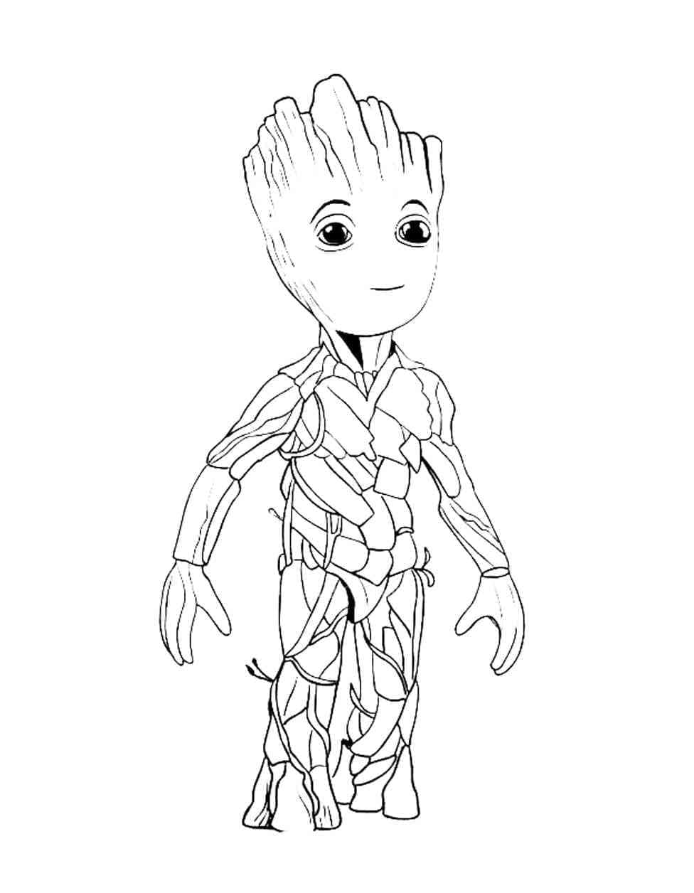 Groot In Marvel Guardians Der Galaxy Ausmalbilder Kostenlos