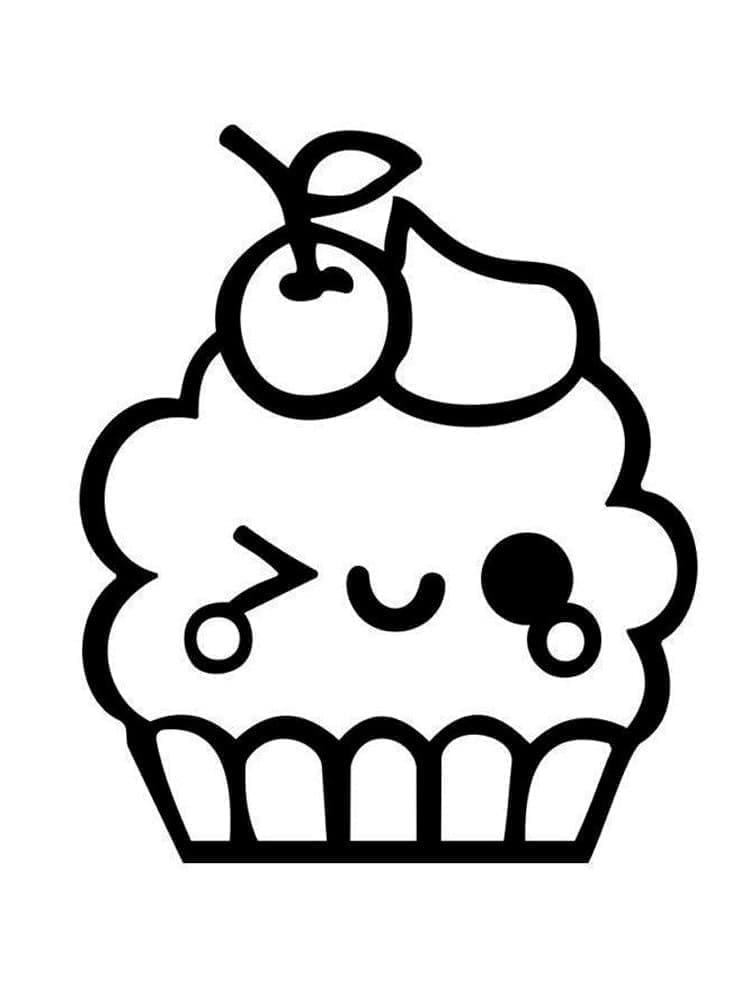 Kawaii Cupcake Bild Ausmalbilder Kostenlos Herunterladen Ausdrucken