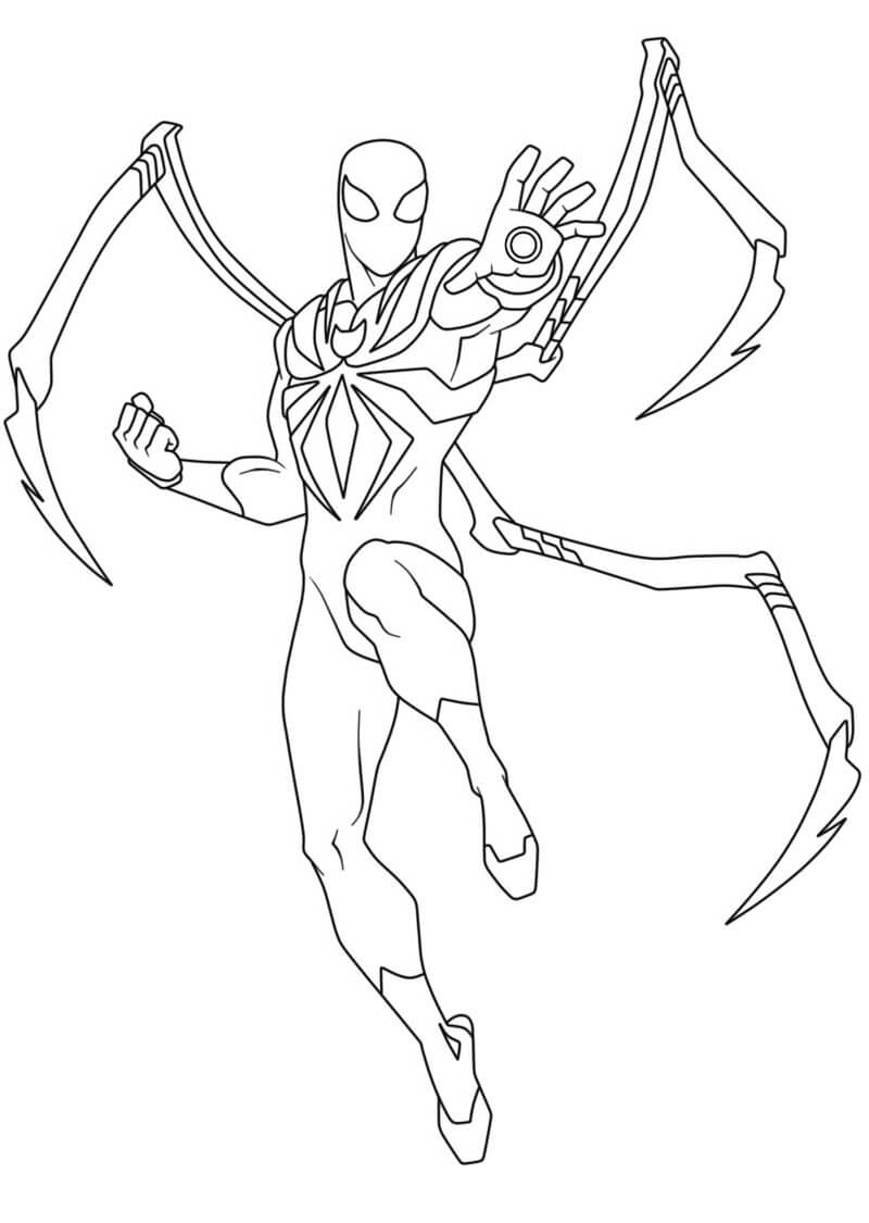 Karikatur Eisenspinnen-Rüstung coloring page