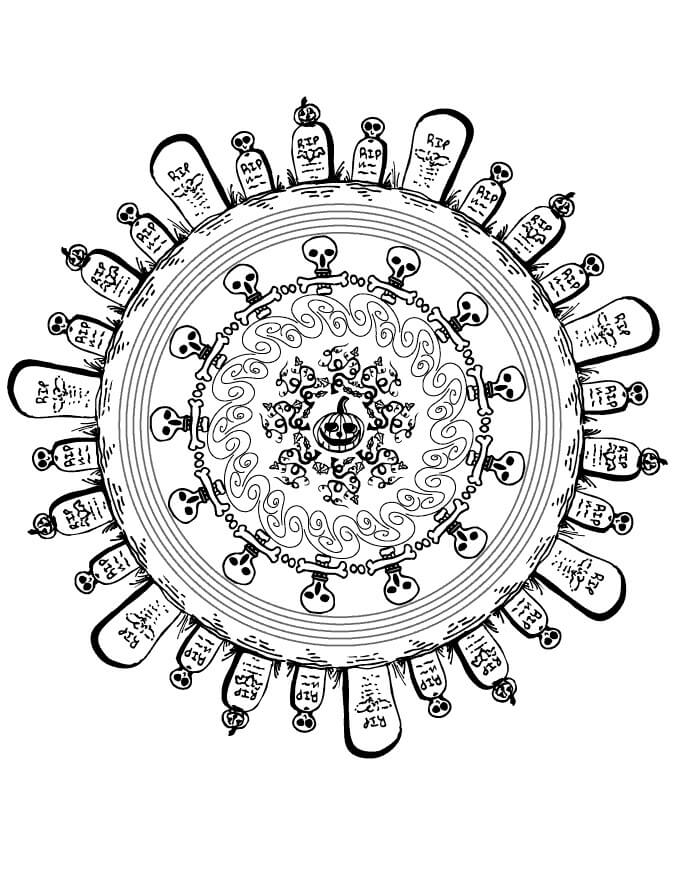 Kostenloses Halloween-Mandala