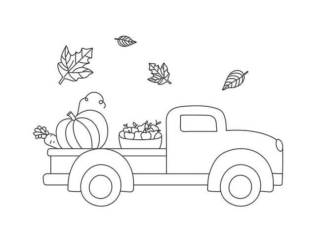 Pickup-Truck in Thanksgiving
