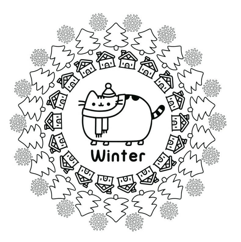 Pusheen im Winter