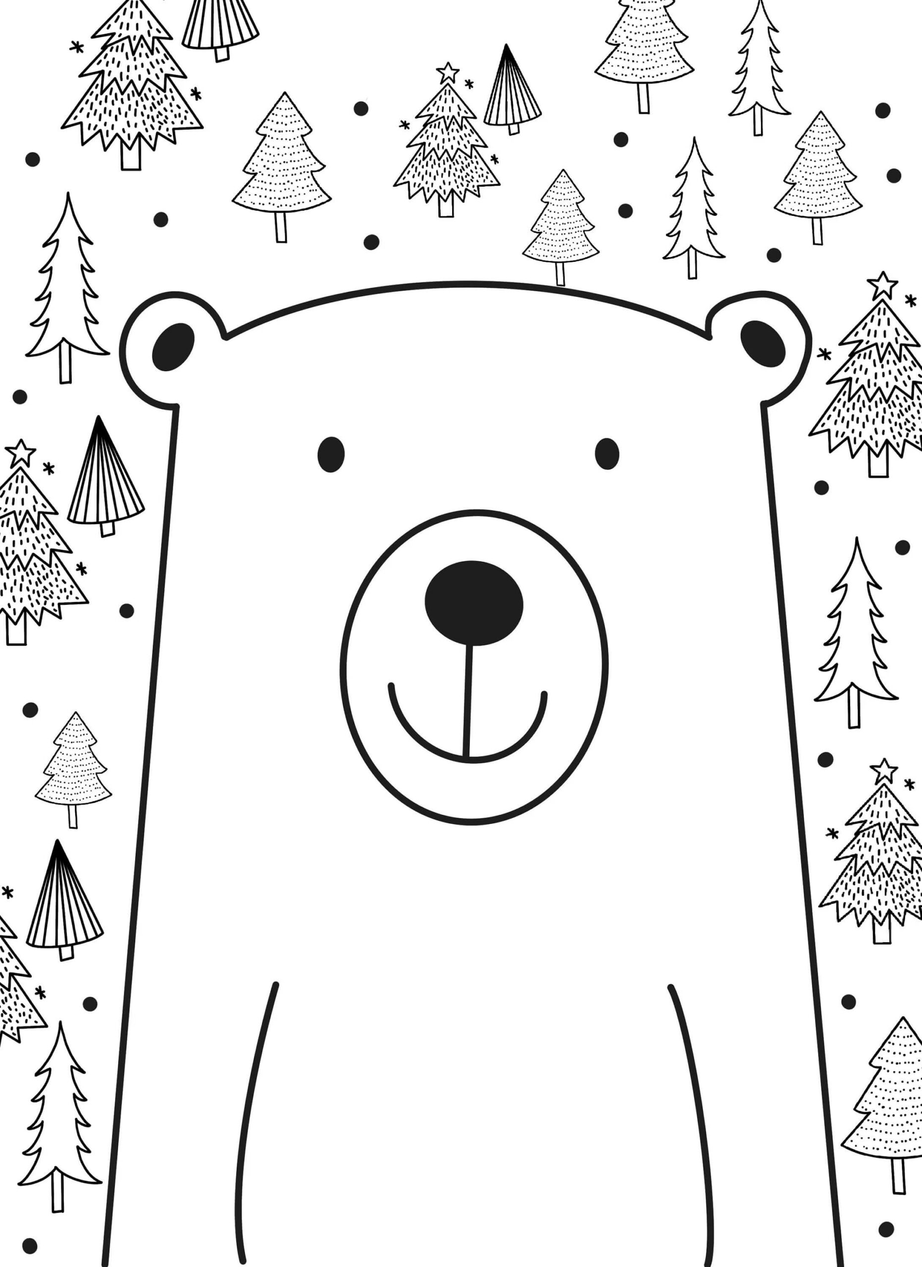 Schneebär im Winter