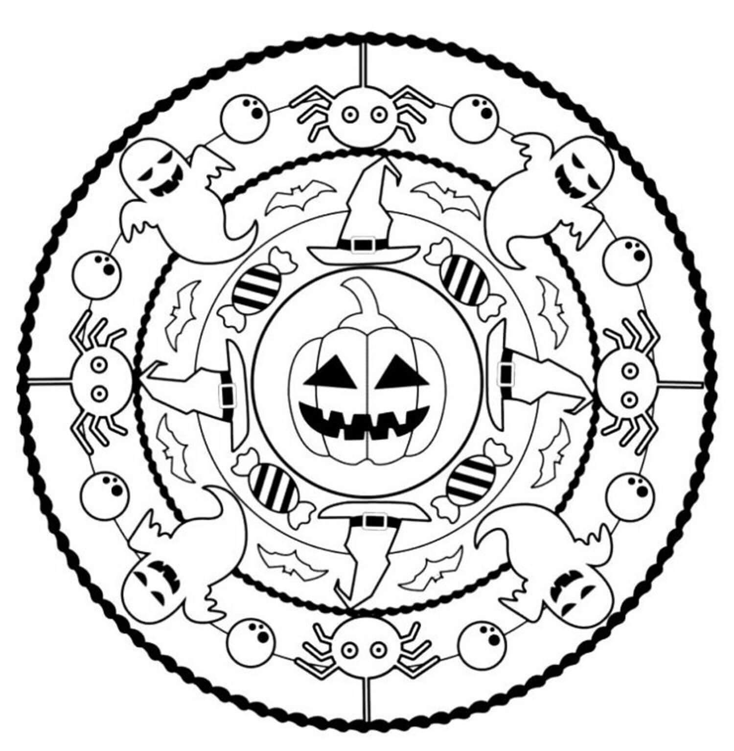 Tolles Halloween-Mandala