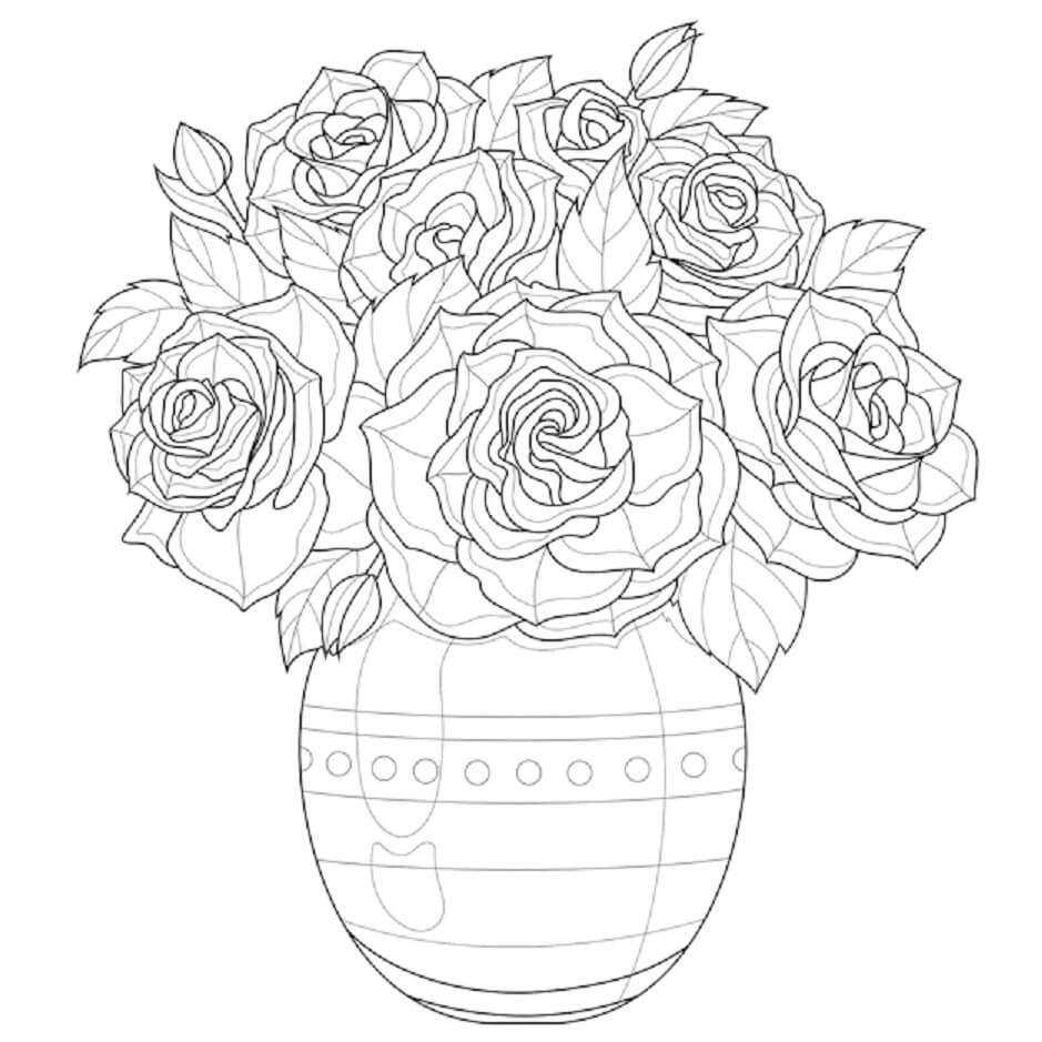 Vase mit Rose