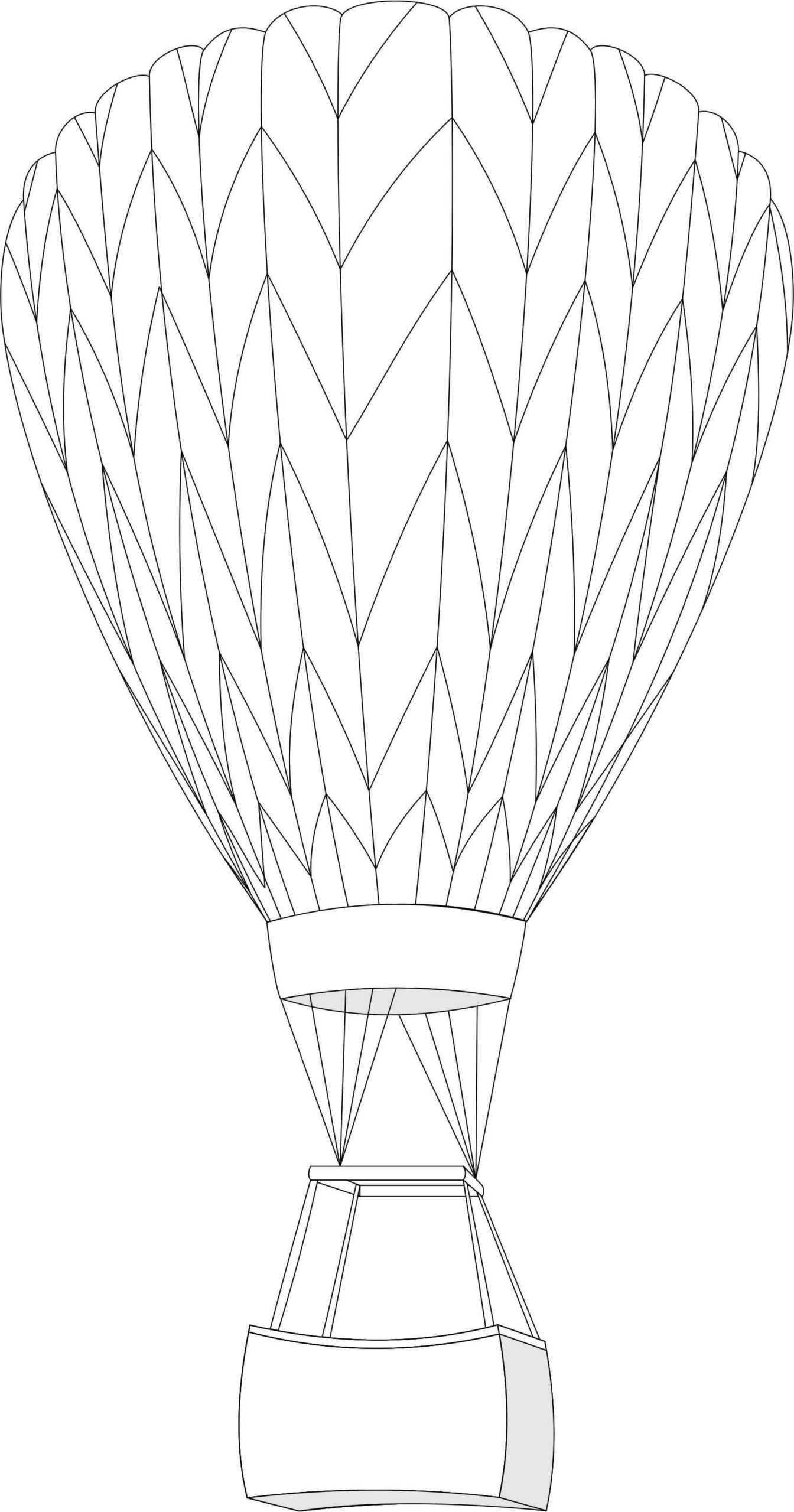 Hübscher Heißluftballon