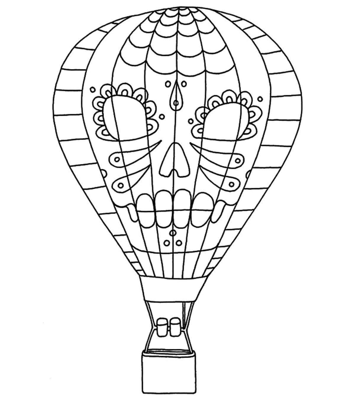 Totenkopf-Heißluftballon