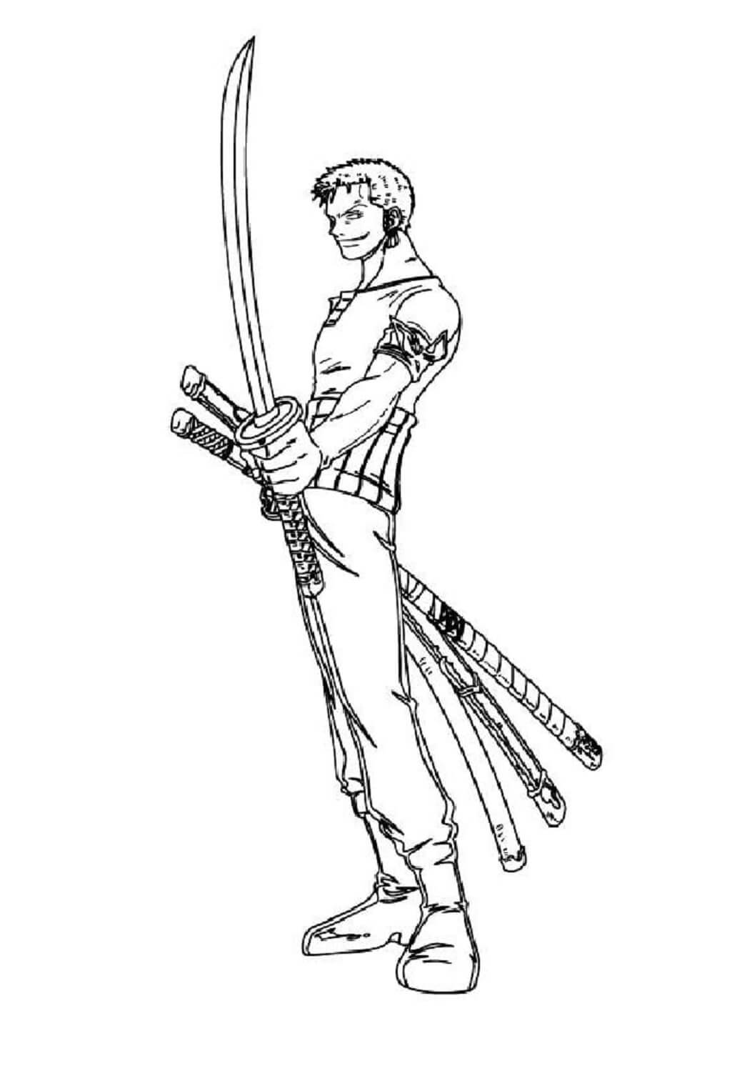 Zoro stehend zeichnen