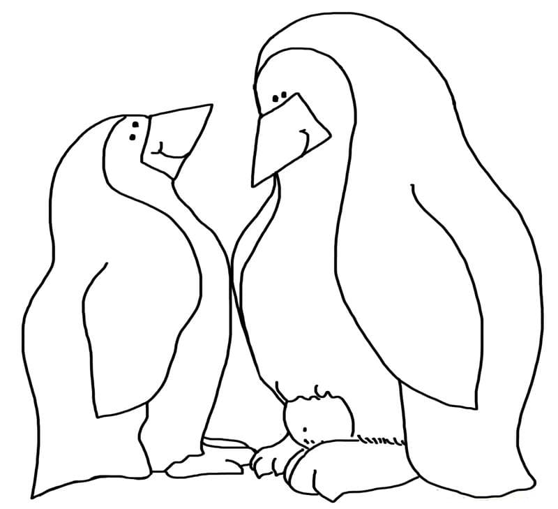 Pinguin ausmalbilder