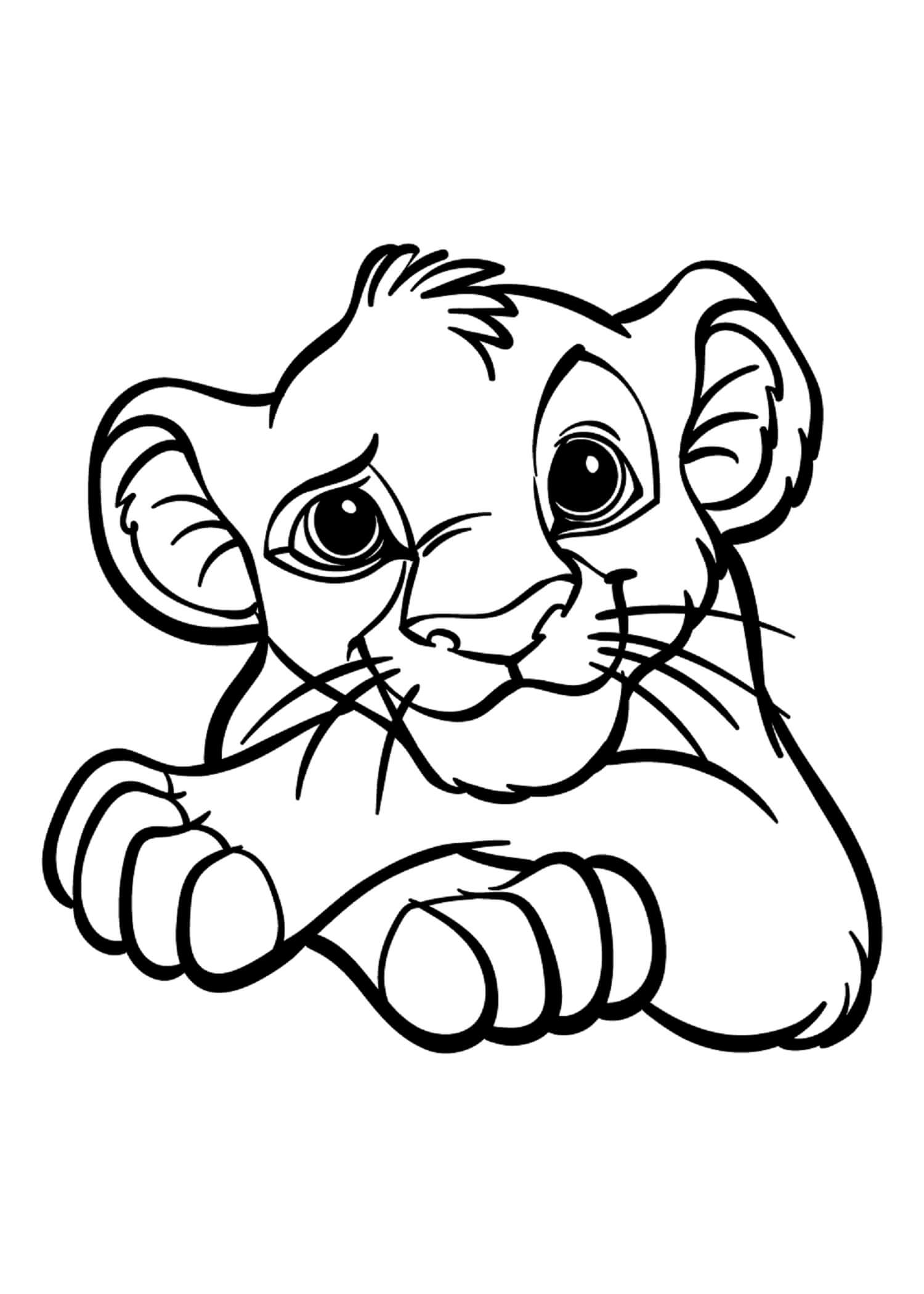 Der kleine Simba liegt