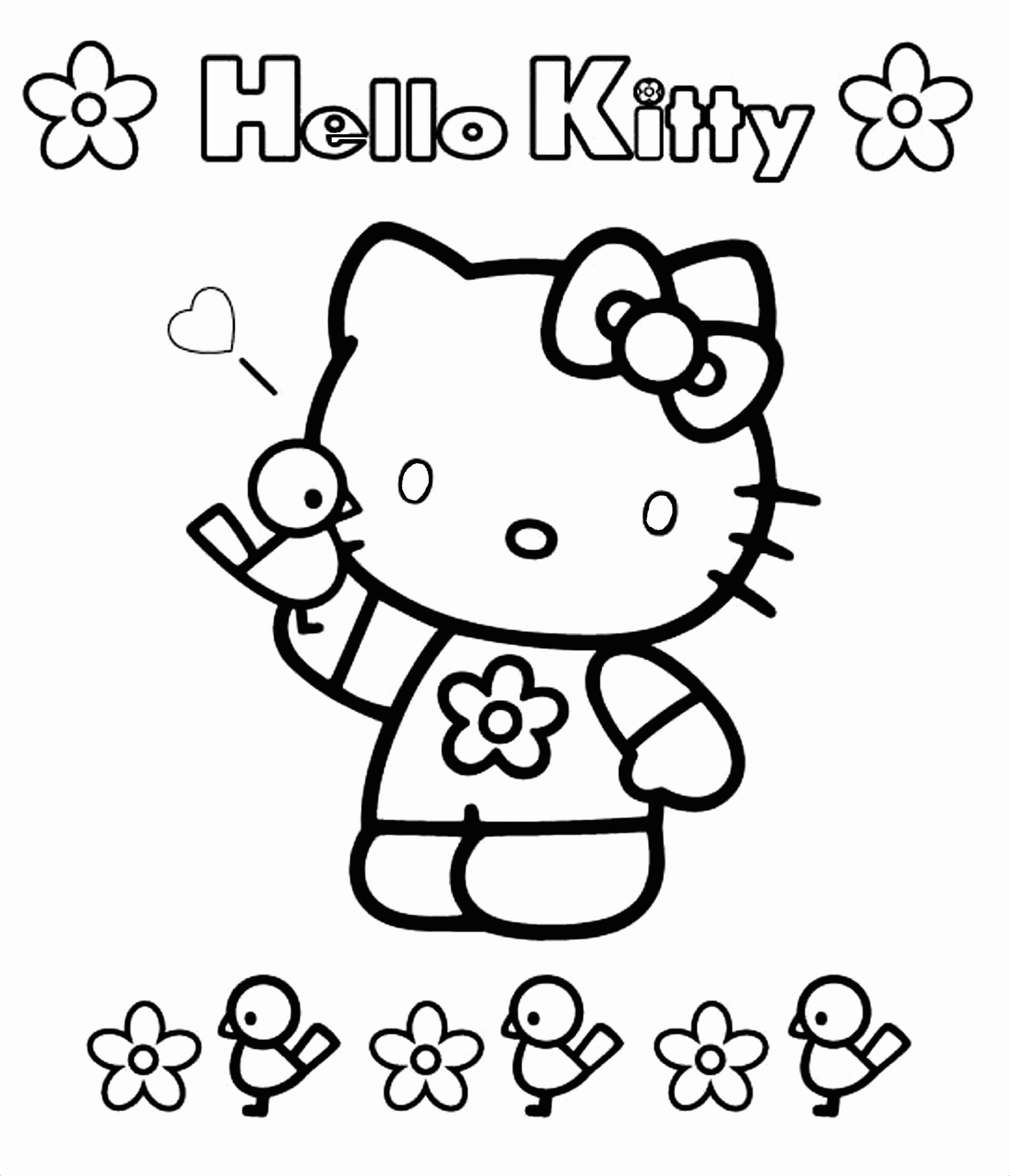 Druckbare Hello Kitty-Umriss