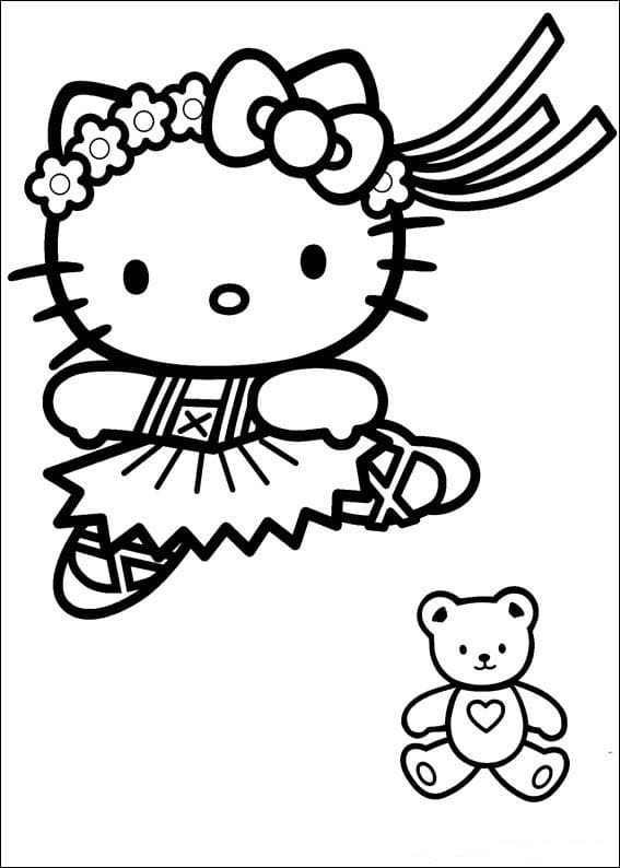Kostenloses Hello Kitty und Teddy