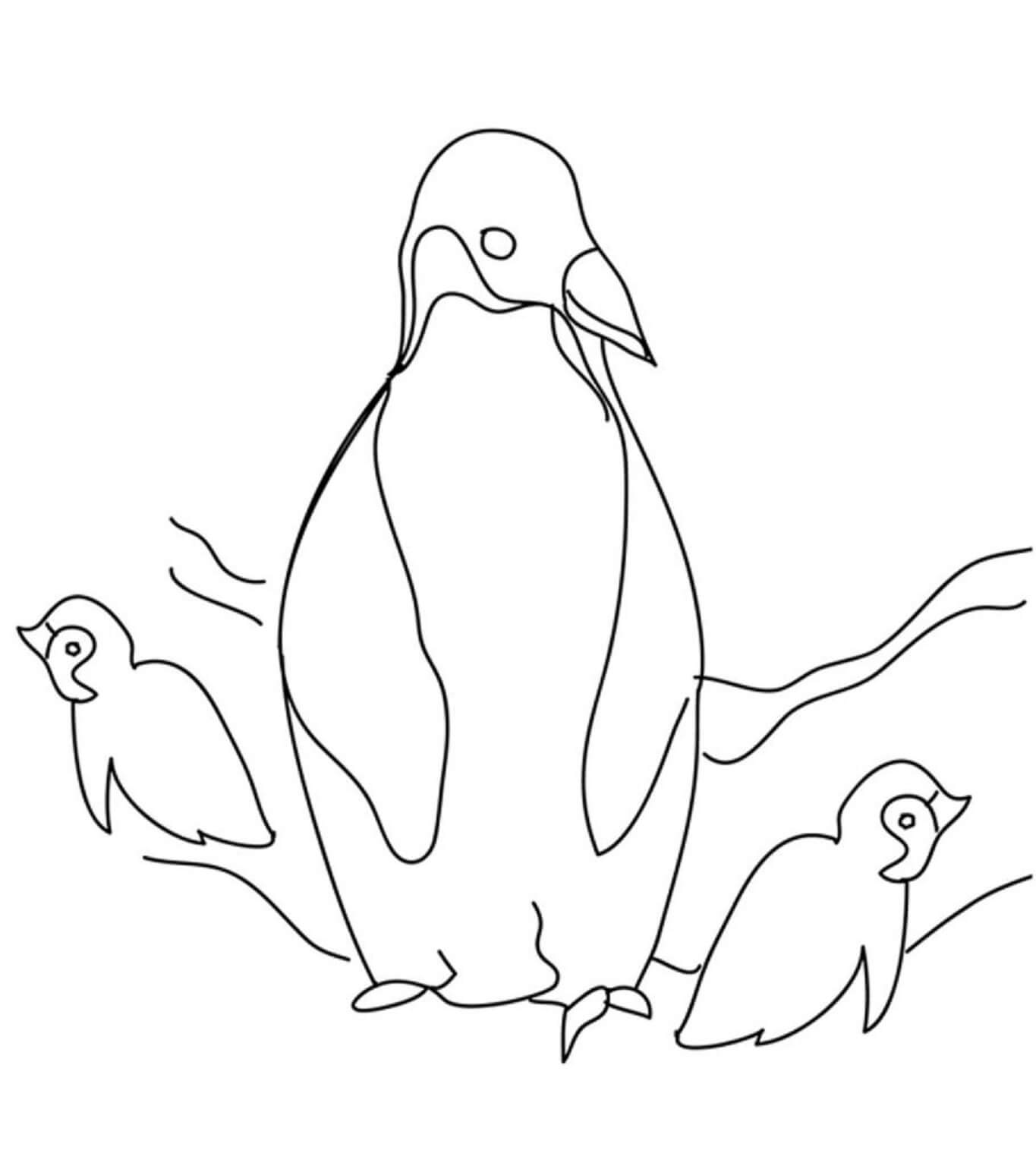 Lustige drei Pinguine