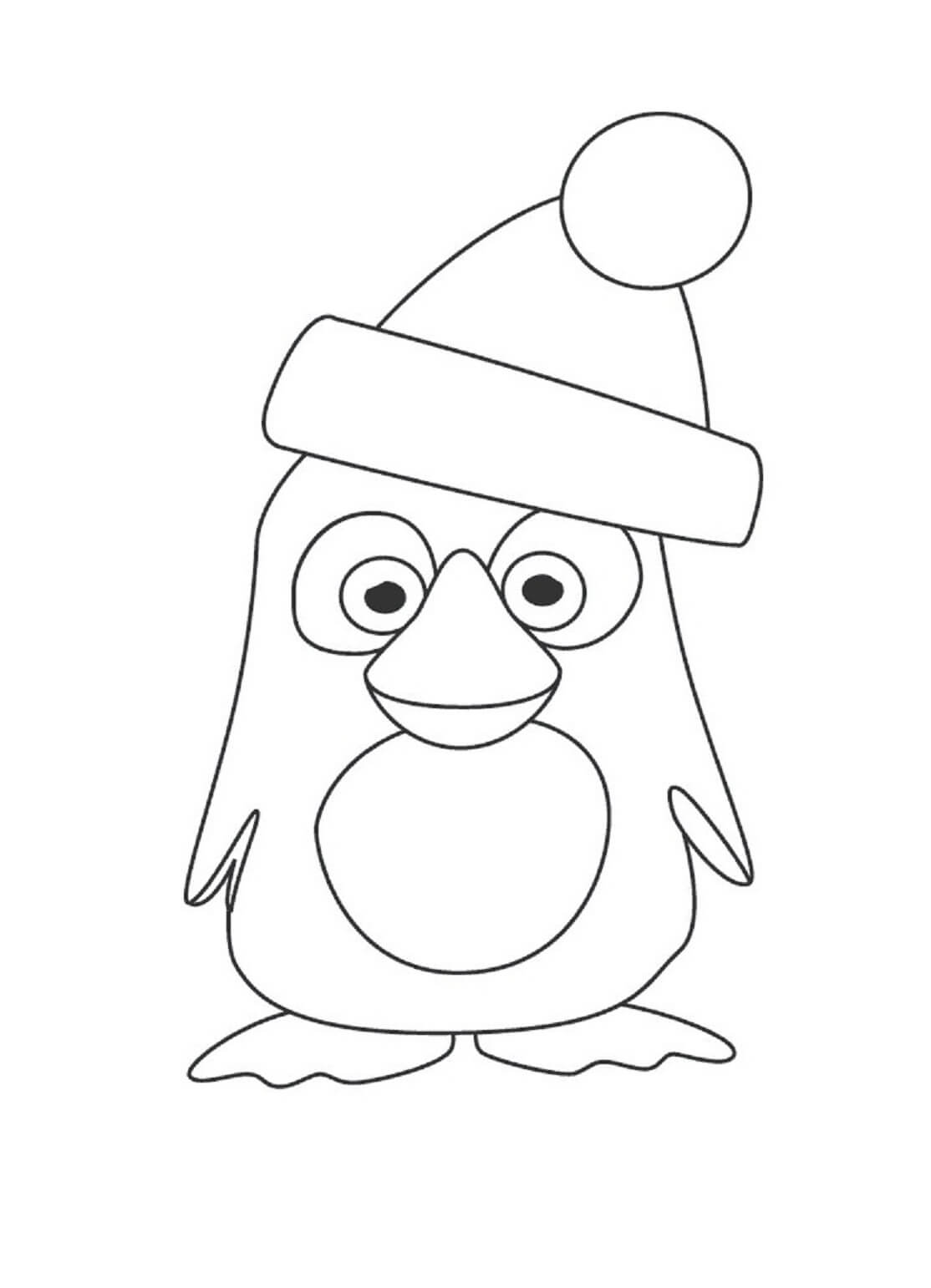 Pinguin mit Weihnachtsmütze