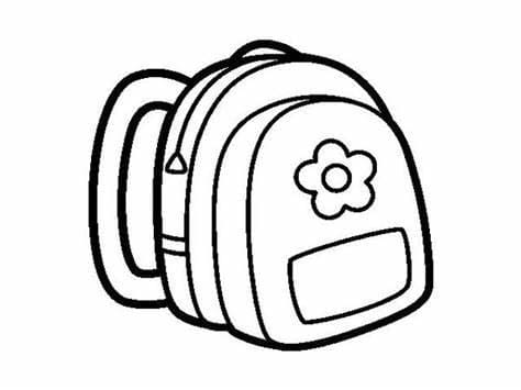 Rucksackbild-Umriss drucken