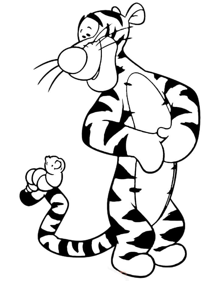 Tigger Bildkontur drucken