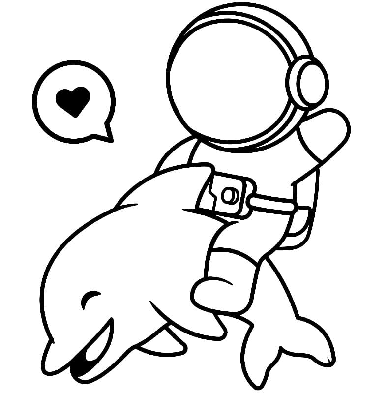 Delfin und Astronaut