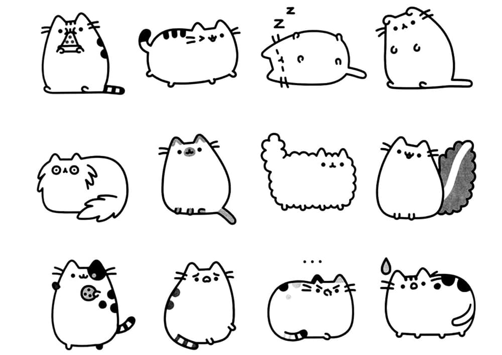 Druckbares Pusheen