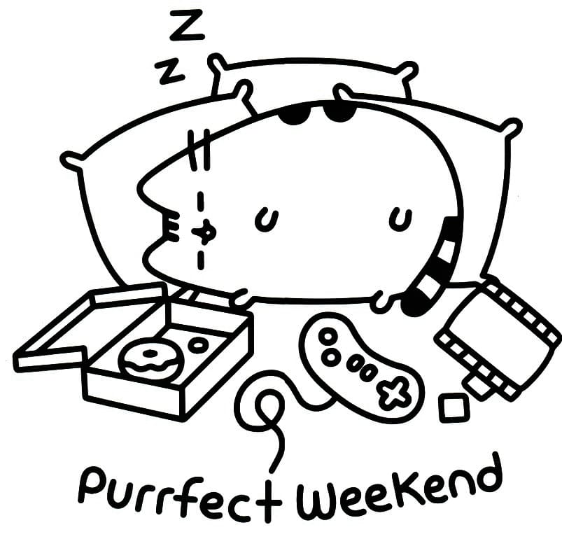 Fauler Pusheen