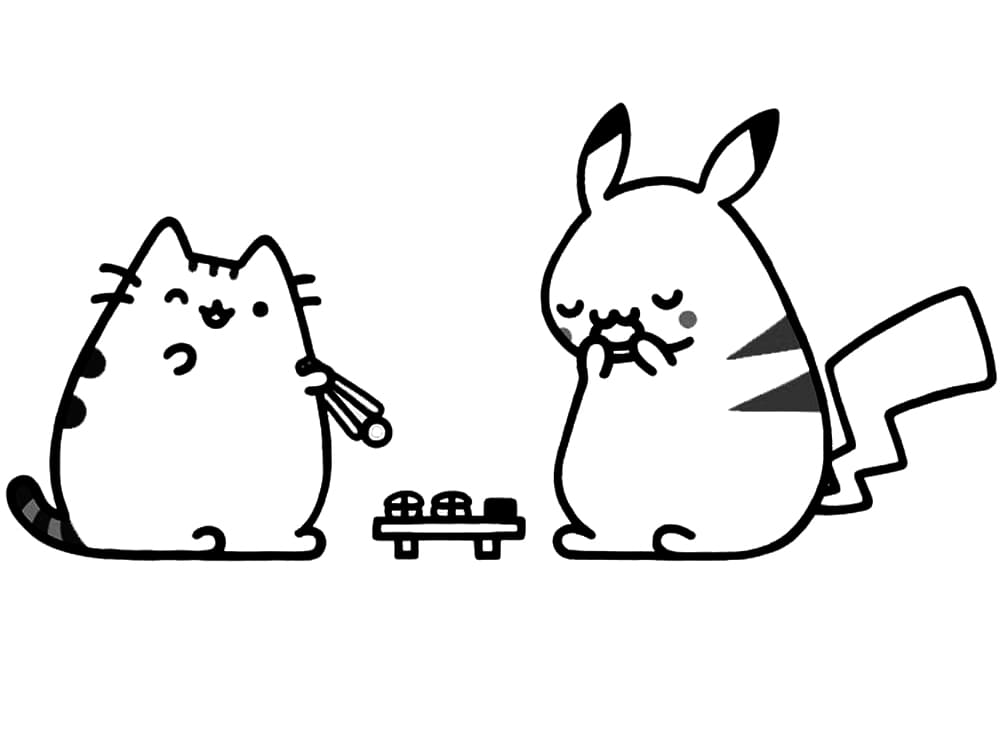 Pikachu und Pusheen