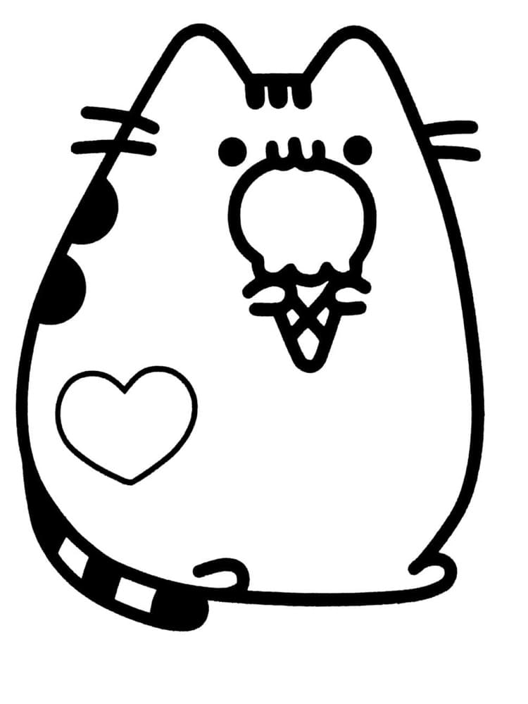 Pusheen mit Eis