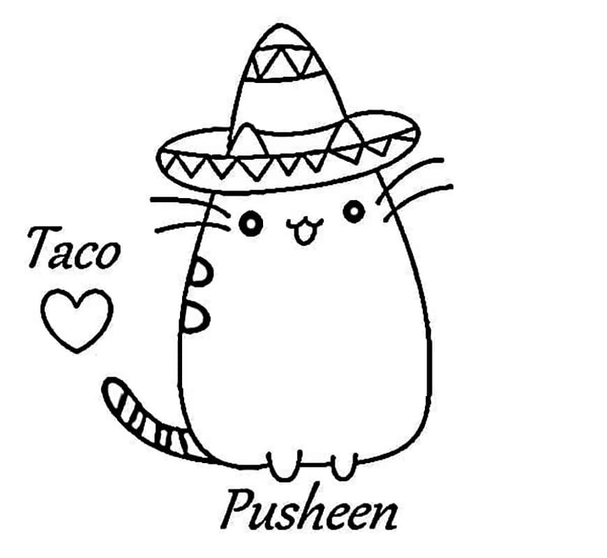 Pusheen mit Sombrero