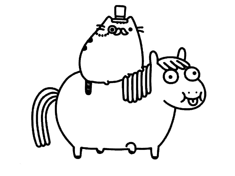 Pusheen und Lustig Pony