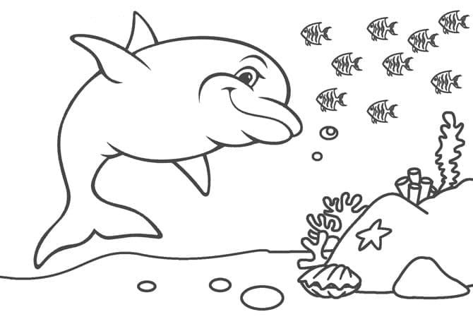 Delfin ausmalbilder