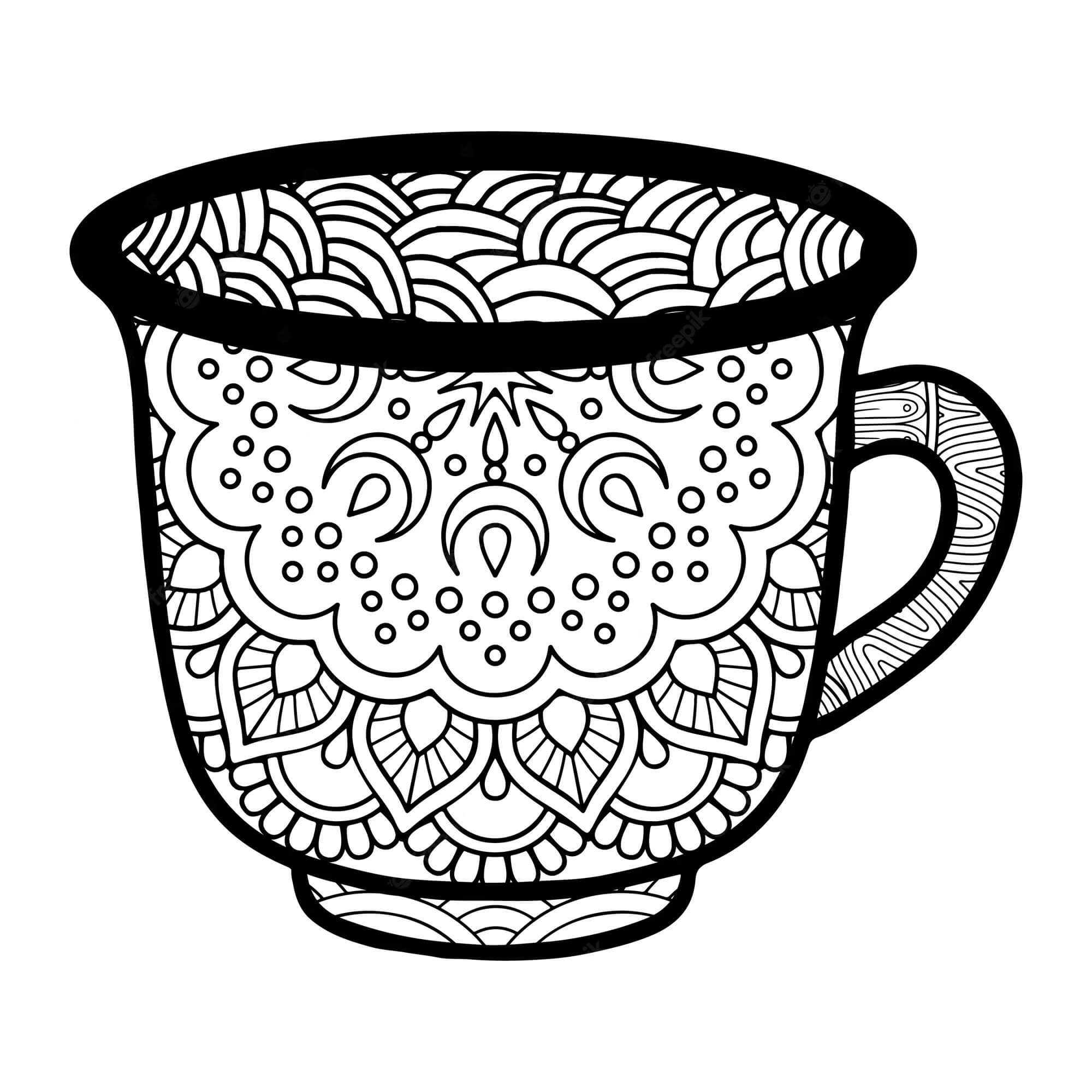 Teetasse Mandala