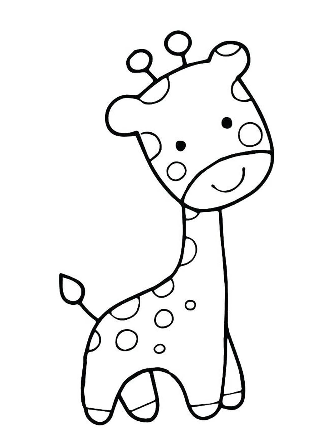 Druckbare Giraffe für Kinder
