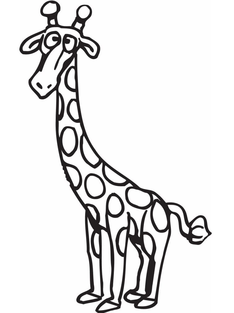 Druckbare süße Giraffe