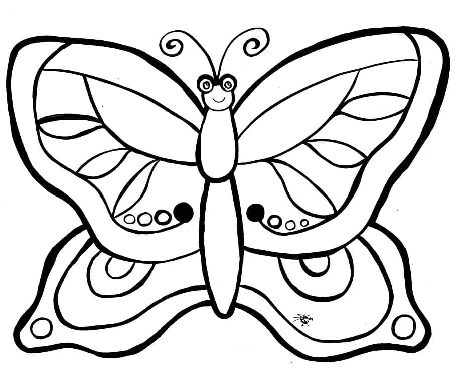 Druckbarer Schmetterling coloring page