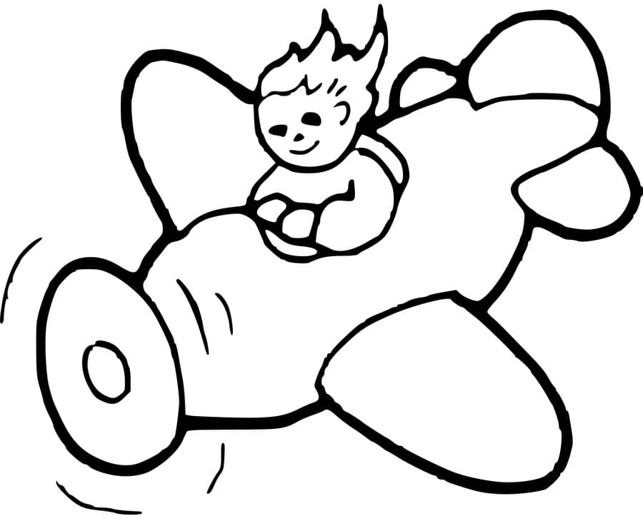 Druckbares Flugzeug für Kinder