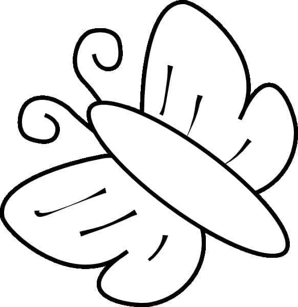Einfacher Schmetterling coloring page