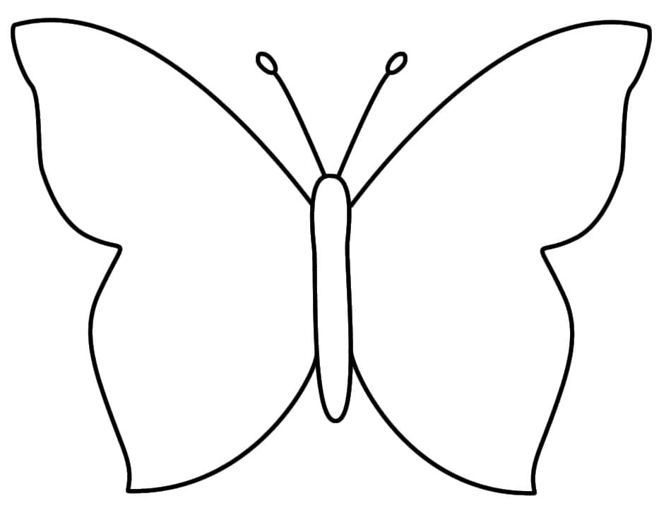 Einfacher Schmetterling zum Ausdrucken coloring page