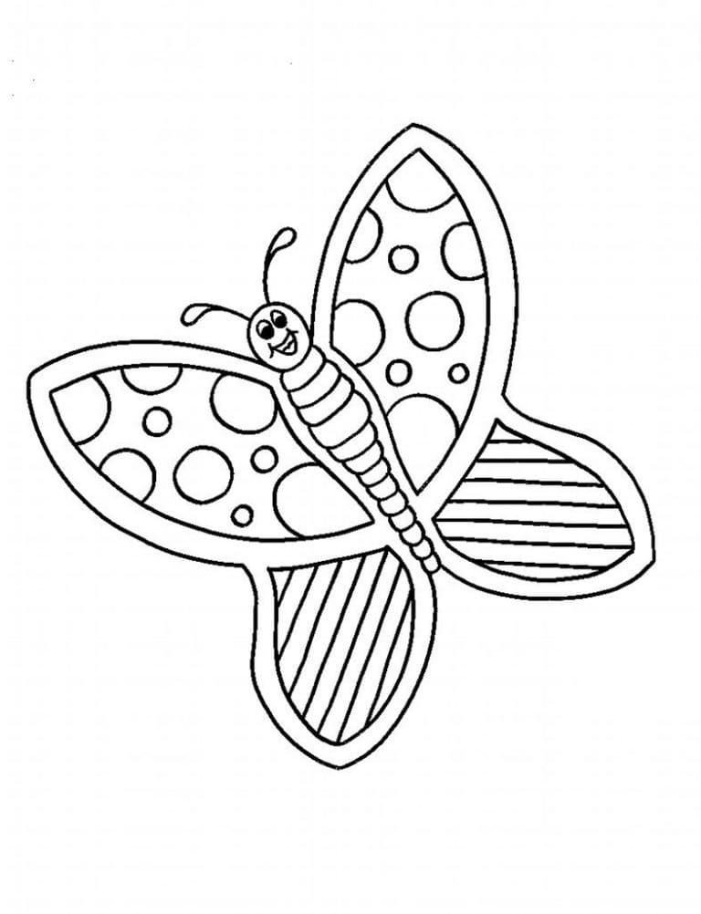 Entzückender Schmetterling zum Ausdrucken coloring page