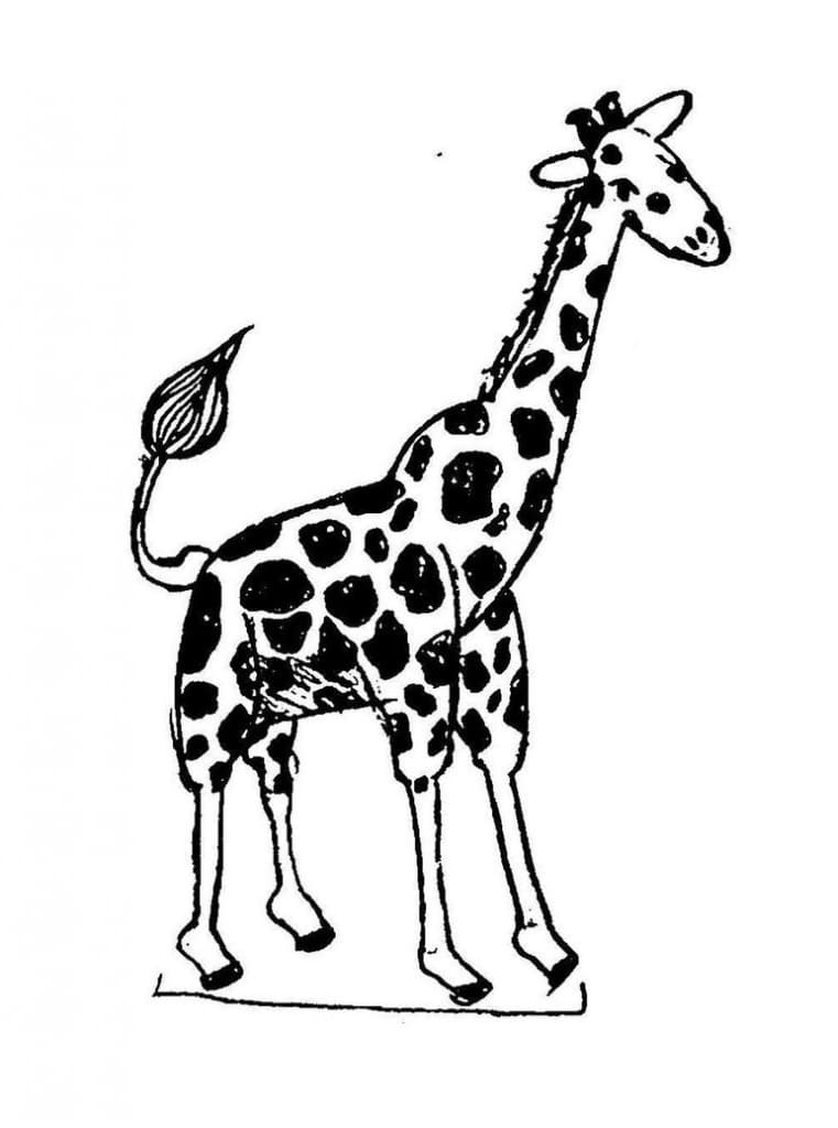 Giraffe kostenlos zum Ausdrucken