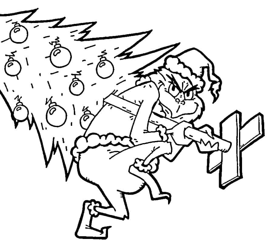 Grinch und Weihnachtsbaum