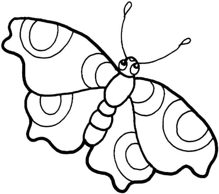 Hübscher Schmetterling coloring page