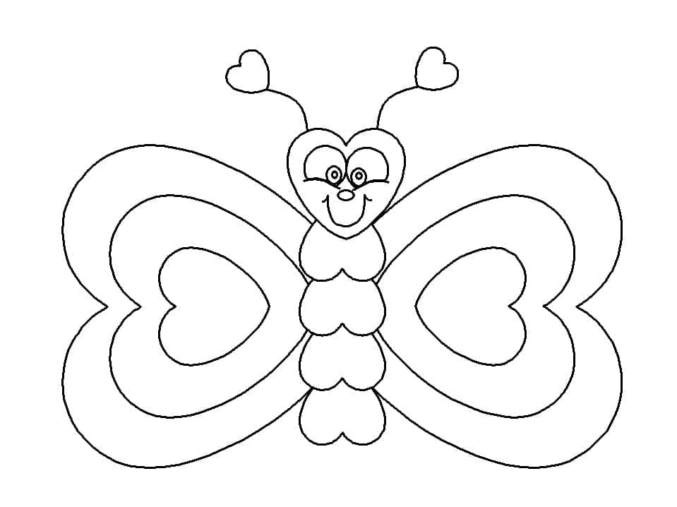 Hübscher Schmetterling zum Ausdrucken coloring page
