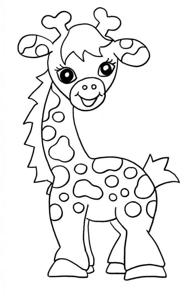 Kleine Giraffe zum ausdrucken