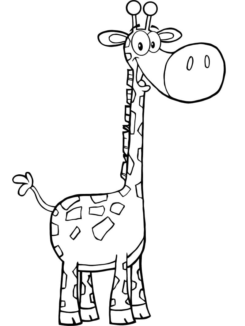 Lustige Giraffe zum ausdrucken