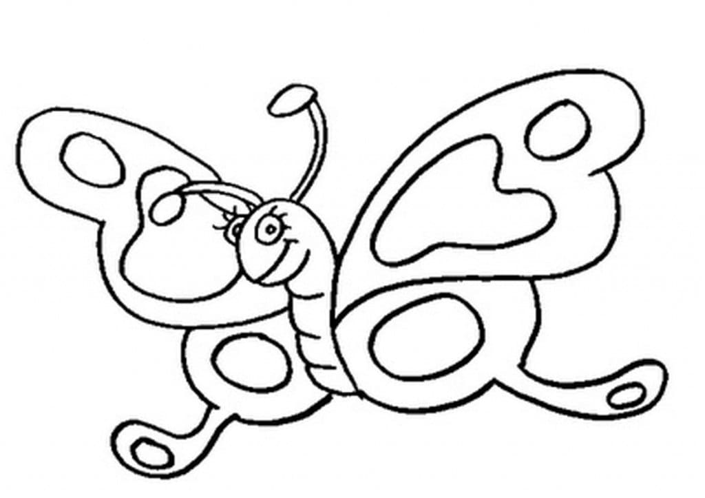Lustiger Schmetterling coloring page