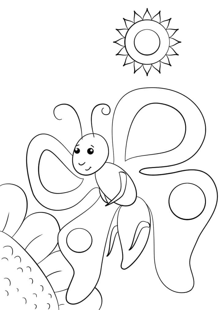 Niedlicher Schmetterling coloring page