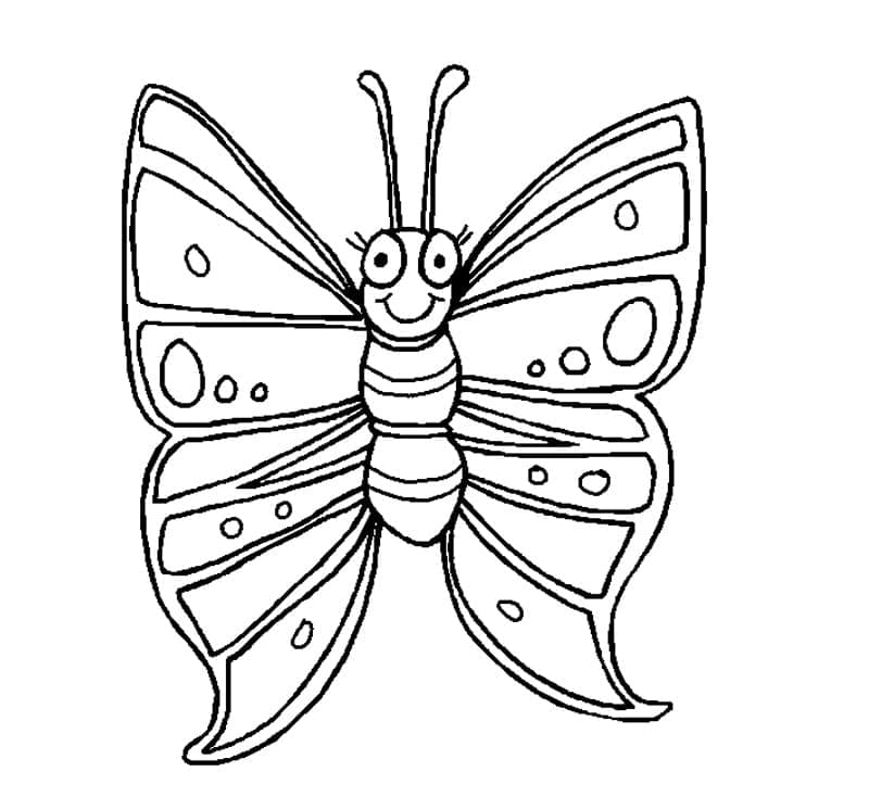Niedlicher Schmetterling zum Ausdrucken coloring page