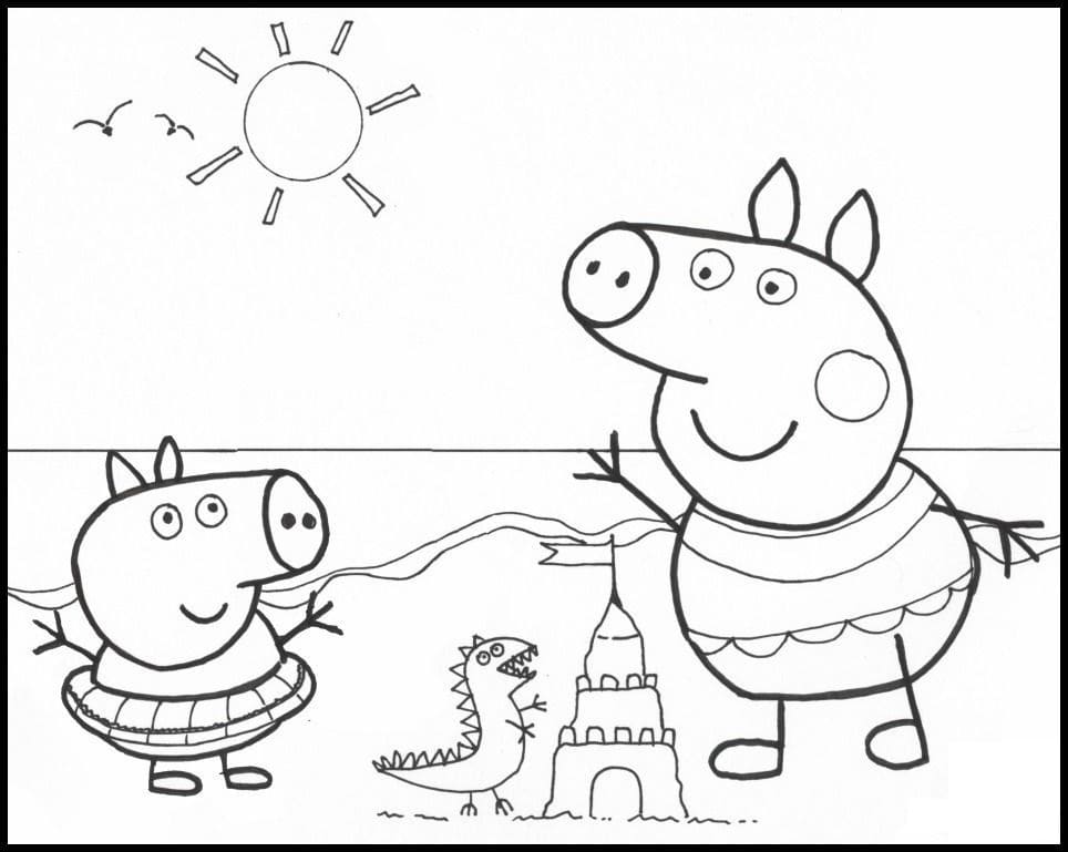 Peppa Wutz am Strand