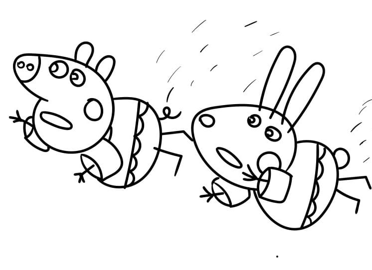 Peppa Wutz und Rebecca Rabbit