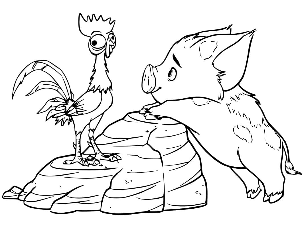 Pua Und Hei Hei Aus Vaiana