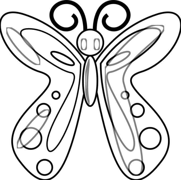 Schmetterling 5 coloring page